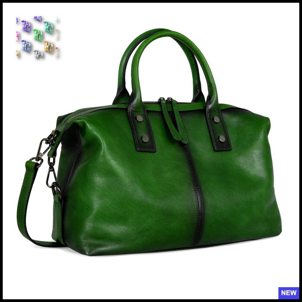 Genuine Leather Satchel Tote Shoulder Bag Large Capacity Crossbody Designer